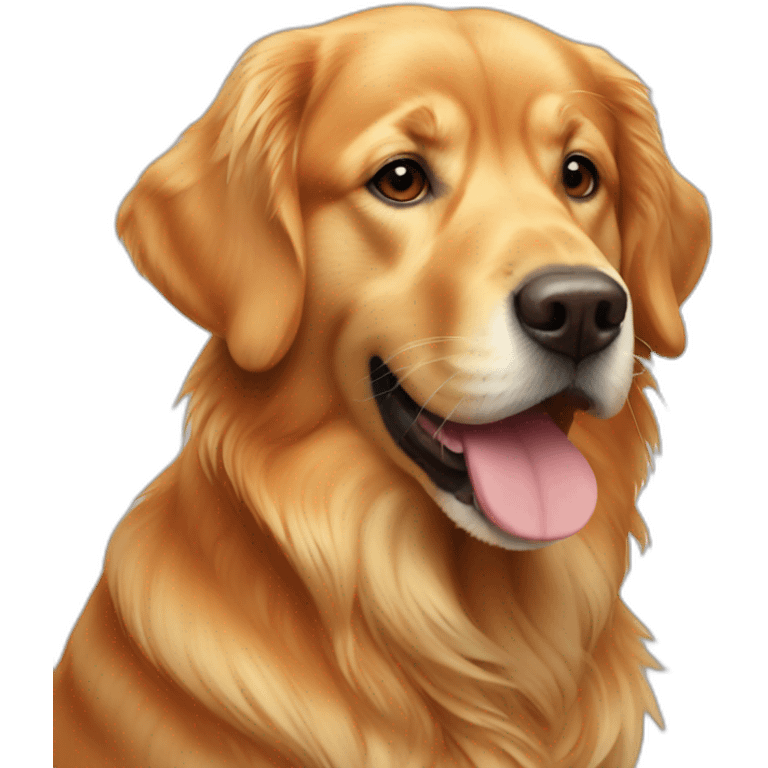 orange golden retriver with cap emoji