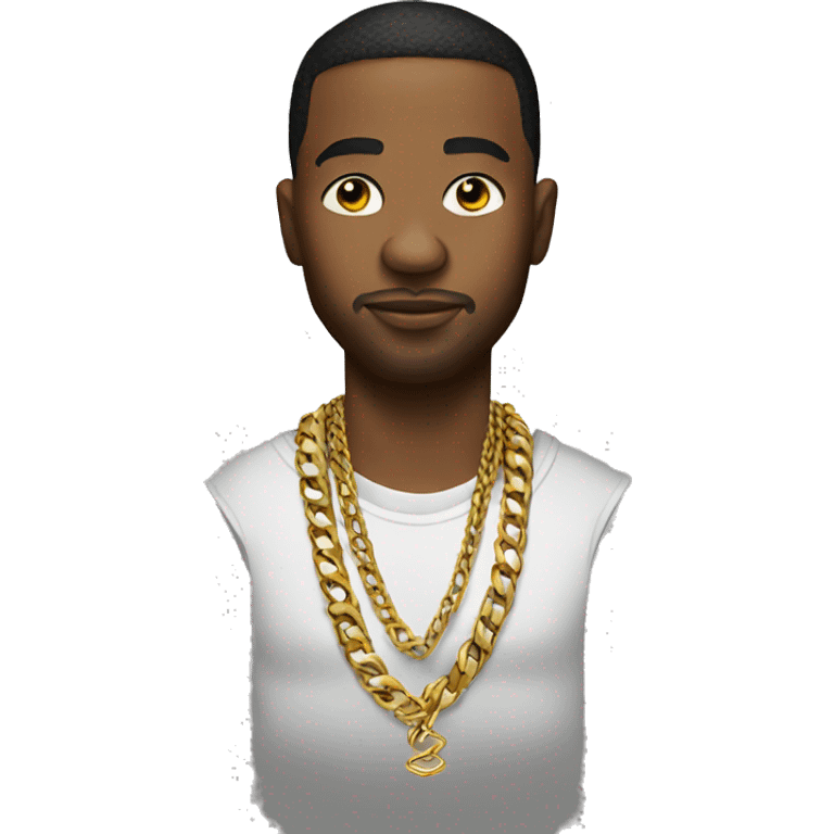 rapper with necklace  emoji