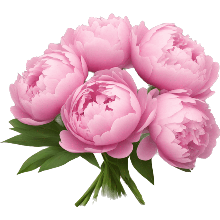 Beautiful bouquet of pink peonies   emoji