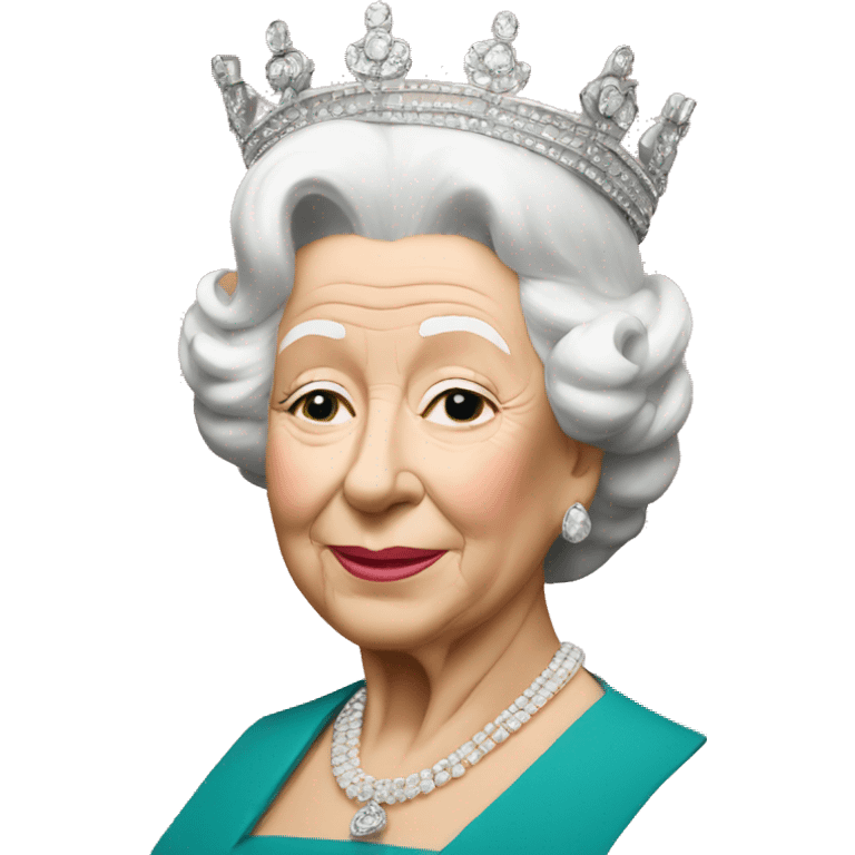 Queen Elizabeth in pool emoji