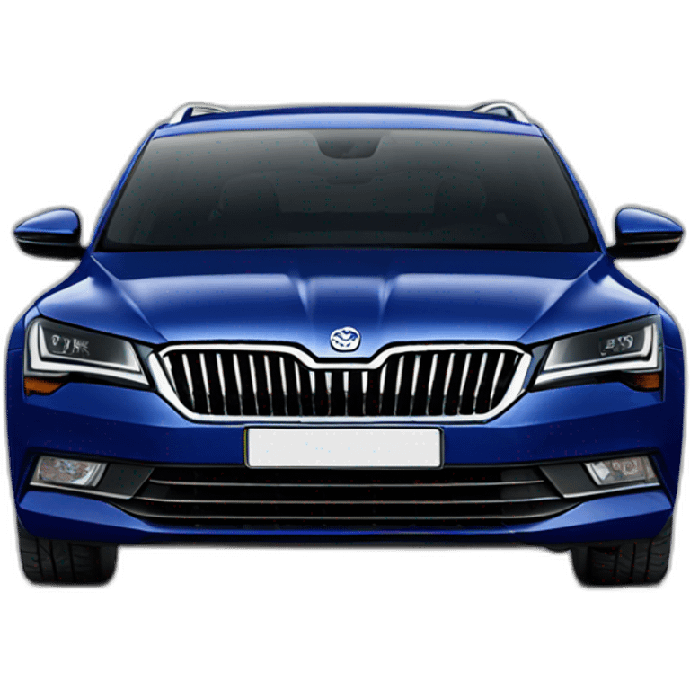 dark blue skoda superb combi emoji