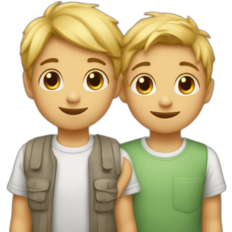 Deux enfants gay emoji