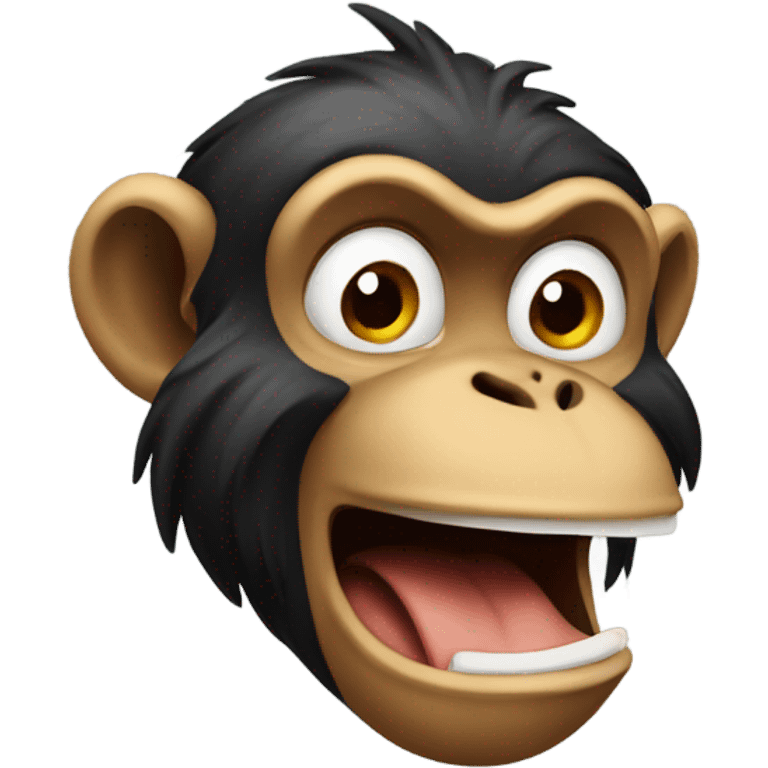 A monkey burping emoji