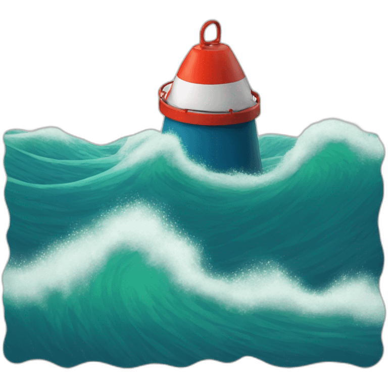 ocean buoy in waves emoji