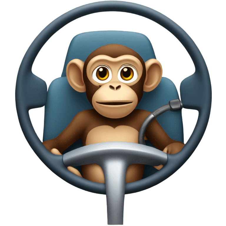 Monkey driving ambulance emoji