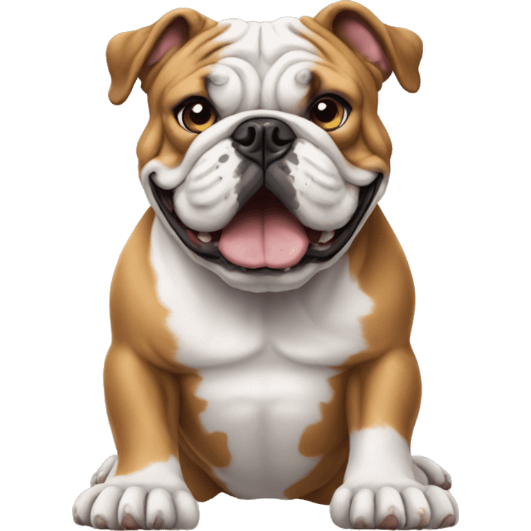 english bulldog supporting with paws up emoji