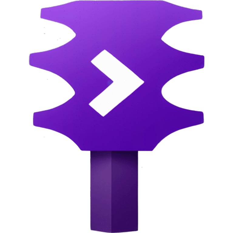 direction sign with purple color emoji