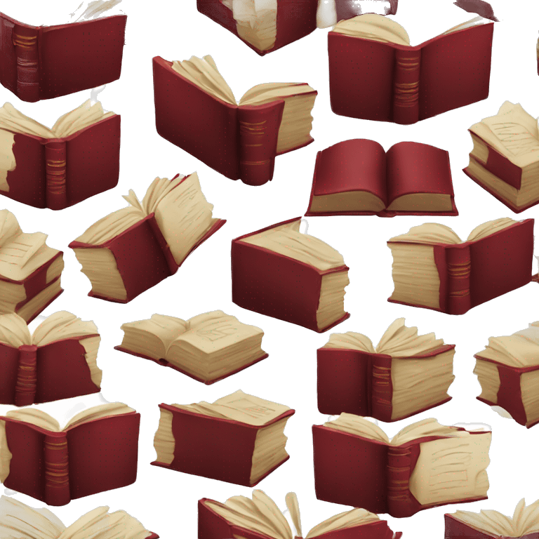 Dark red books emoji