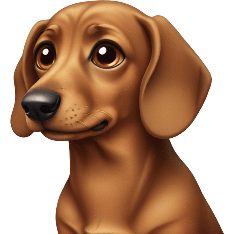 Dachshund crying emoji