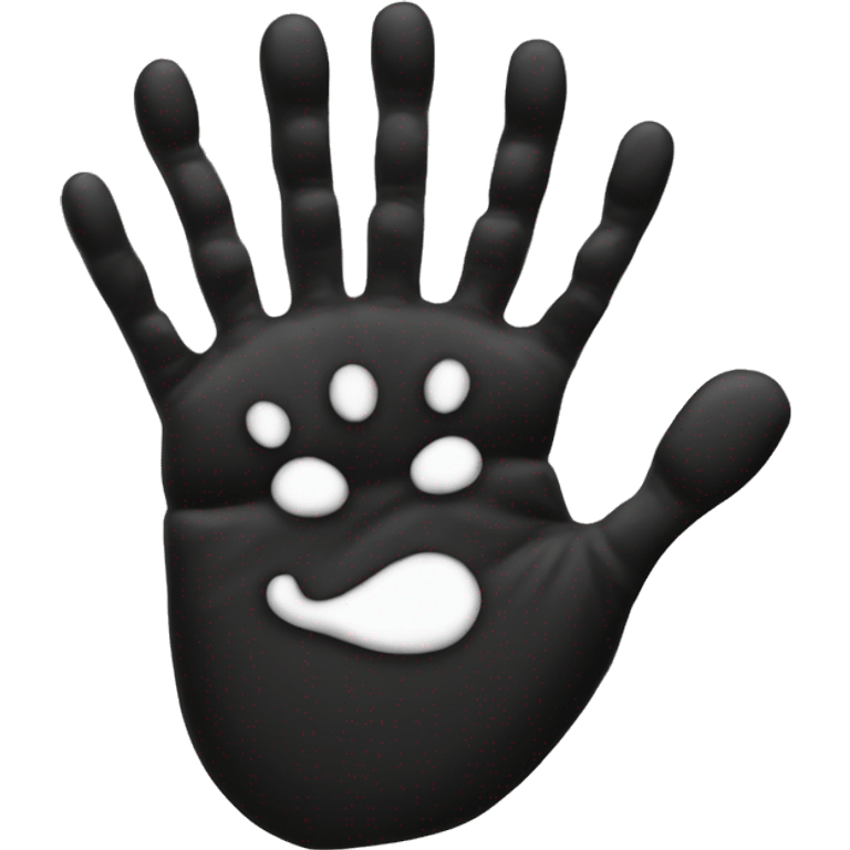 Black handprint  emoji