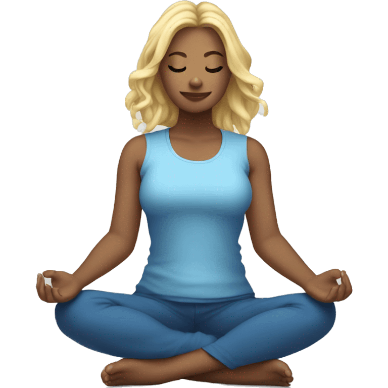 Paytas meditating blue beautiful girl blonde emoji