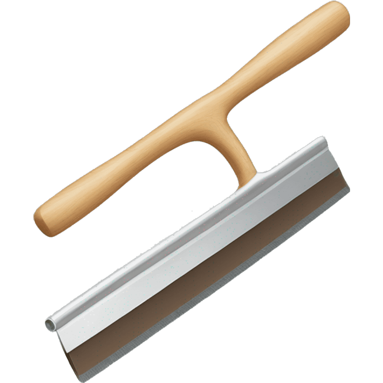 squeegee with long wooden handle emoji