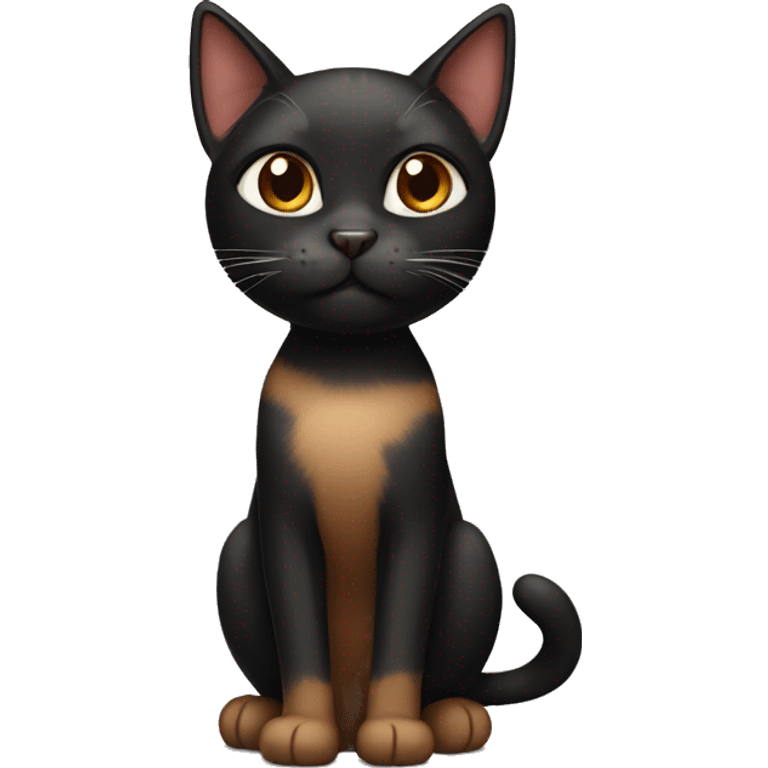 Black and brown cat  emoji