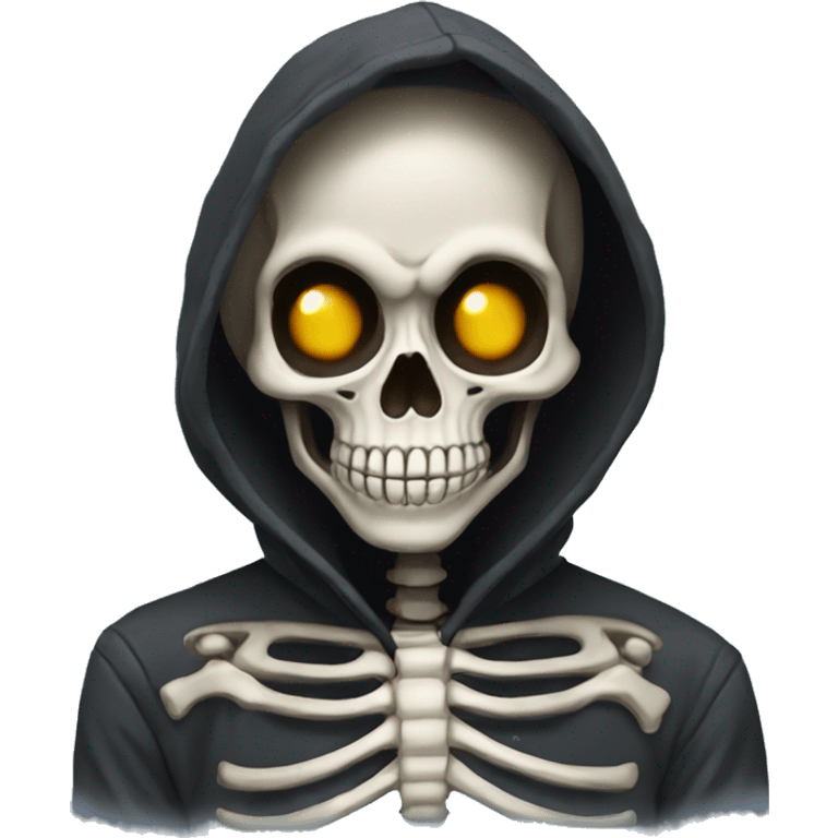 Skeleton wearing hoodie emoji