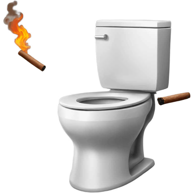 A skinidi toilet smoking a cigar emoji