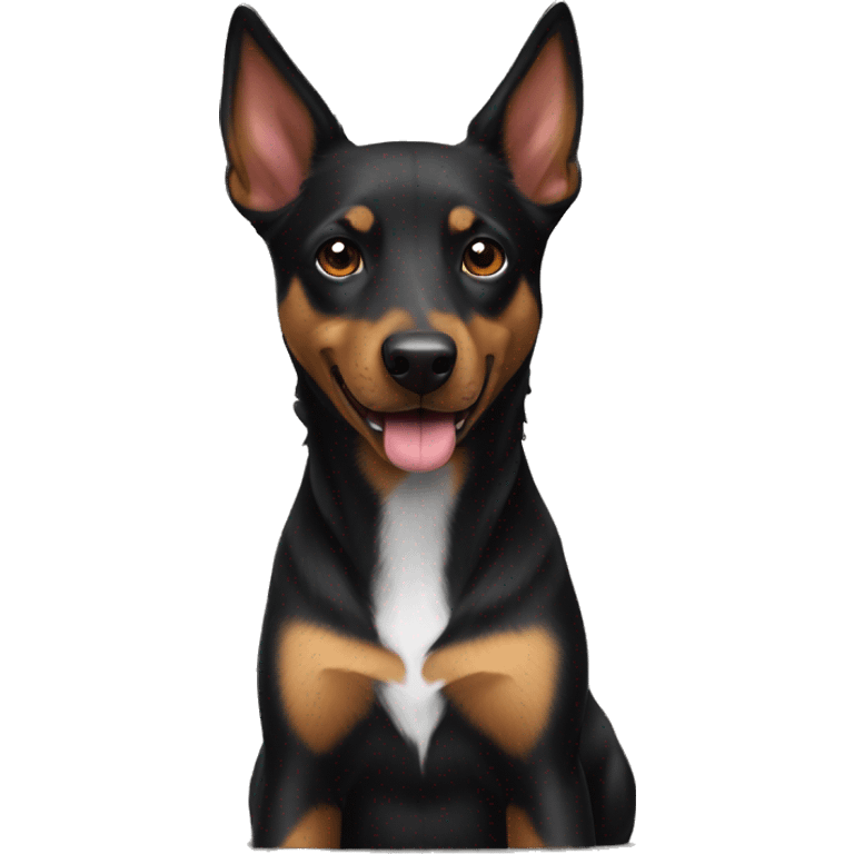 Black australian kelpie and german shepherd mix dog emoji