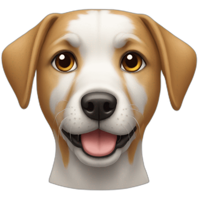 chat sur un chien emoji