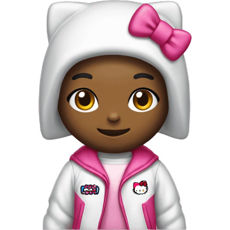 Hello kitty dressed with pro club emoji