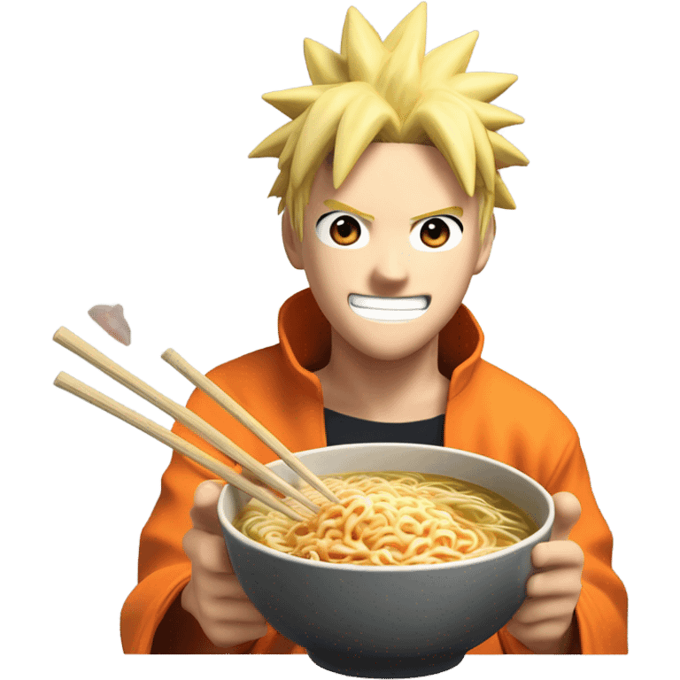 Naruto eating ramen emoji