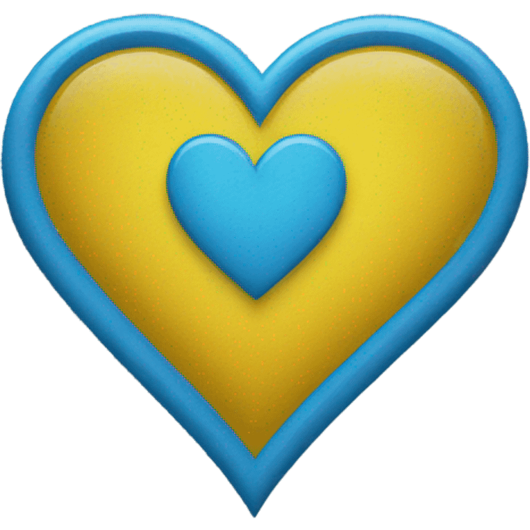 heart yellow white blue emoji