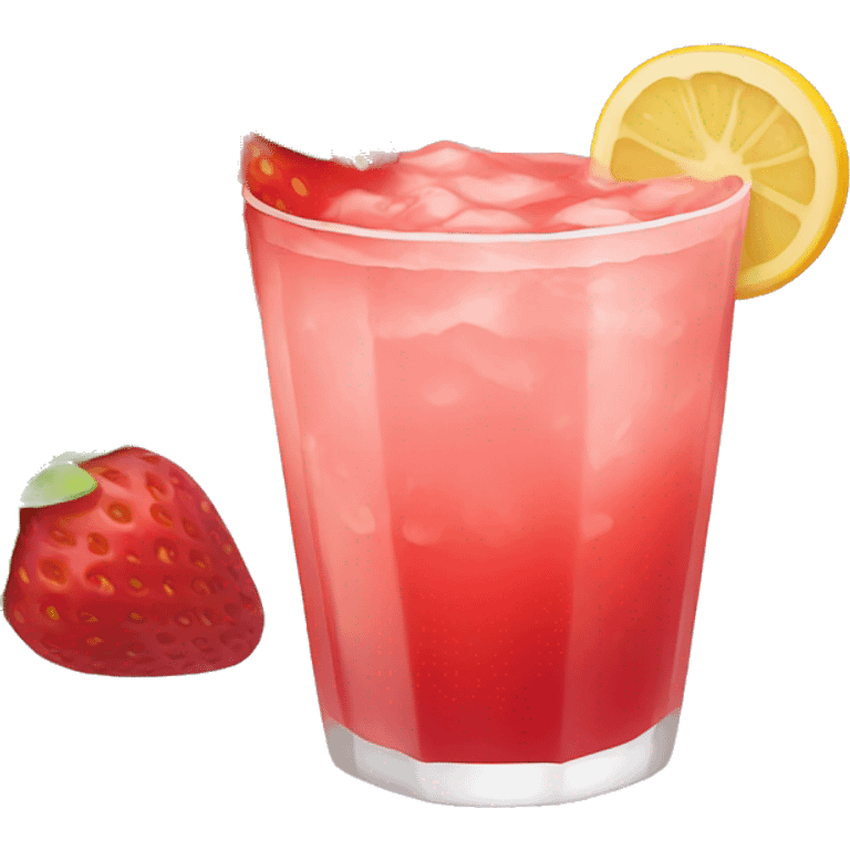 Strawberry drink emoji