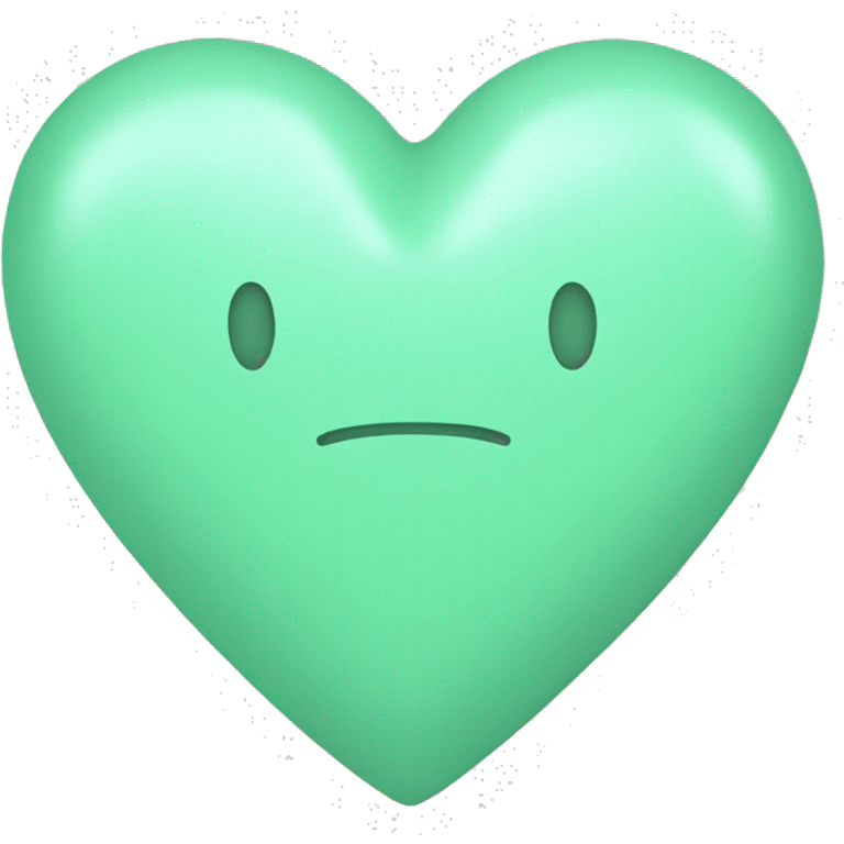 Mint green heart emoji