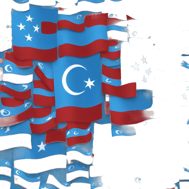 Blue Turkish flag emoji emoji