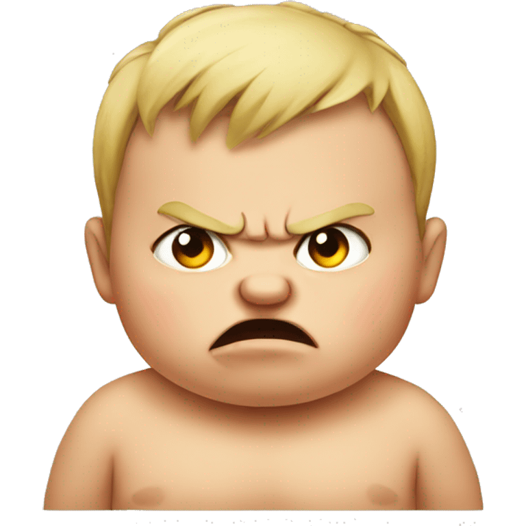 Fat angry baby emoji