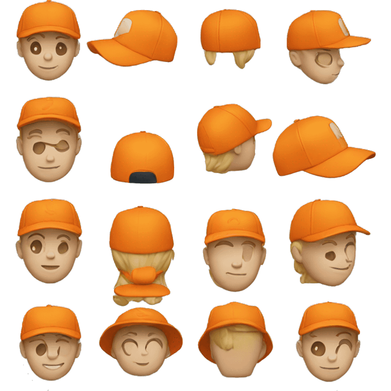 1 orange cap emoji