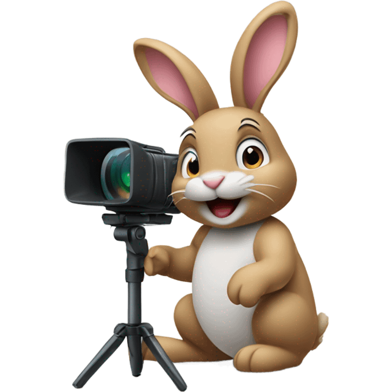 Bunny filming  YouTube video emoji