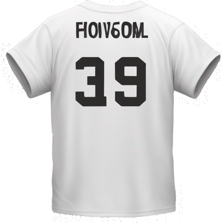 loose white-football-tshirt back view emoji