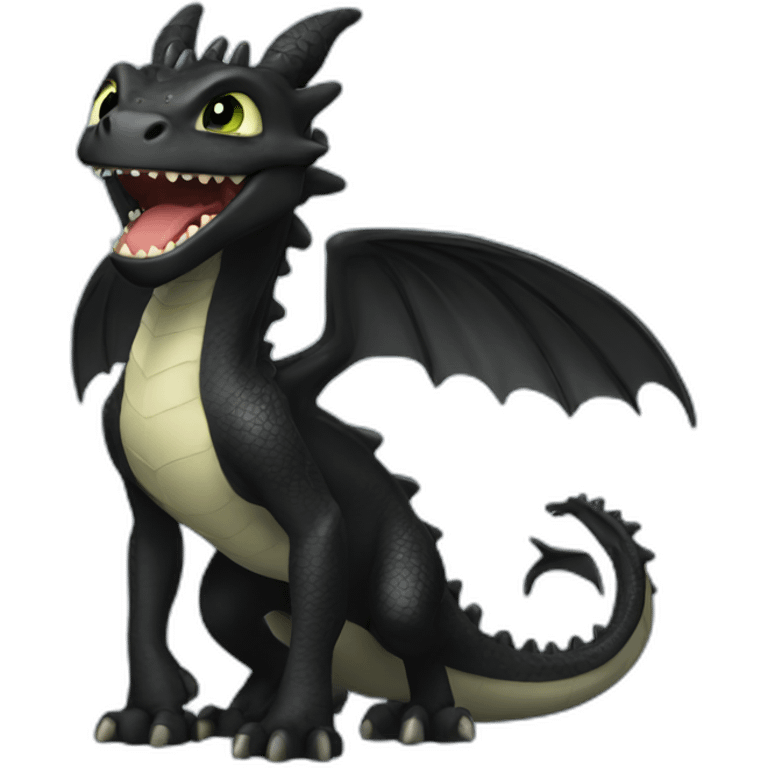 Toothless, dragon emoji