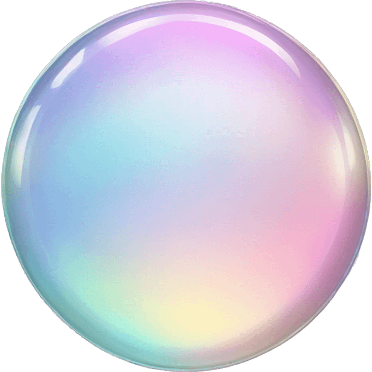 Sparkly glossy Pastel iridescent glass circle emoji