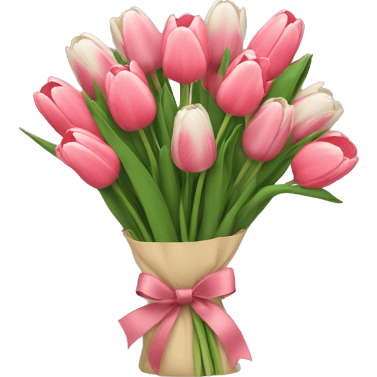 Cute tulips Bouquet  emoji