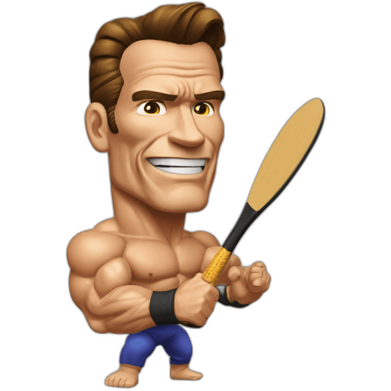 Arnold Schwarzenegger jugando al pádel emoji