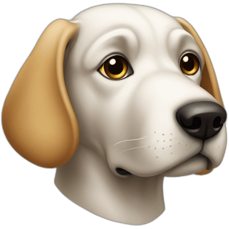 a dog with a long muzzle in profile emoji