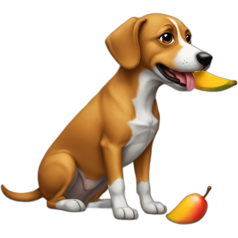 boot dog sucking mango emoji