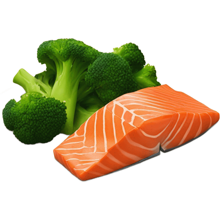 salmon and broccoli emoji