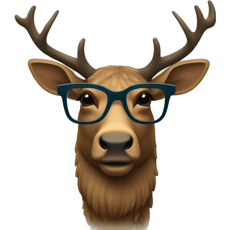 Elk with glasses emoji