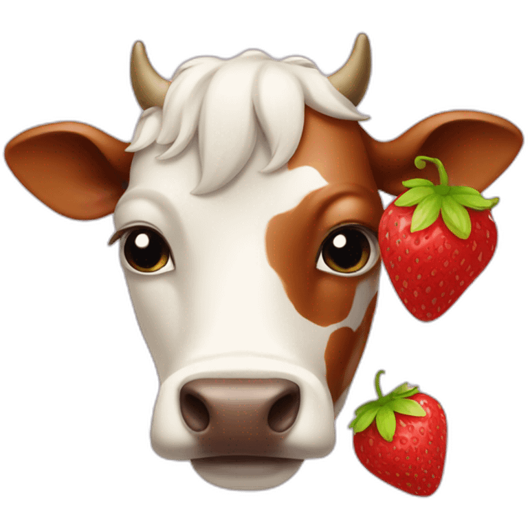 strawberry cow emoji