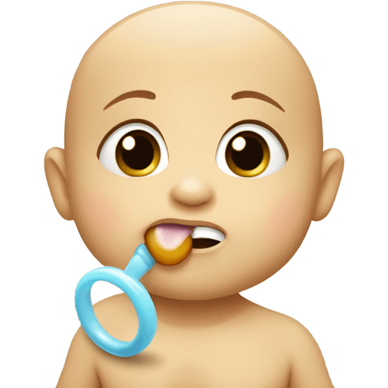 Baby with pacifier  emoji