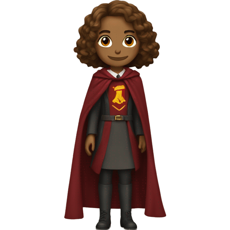 hermine, hermine granger, figure with cape gryffindor emoji