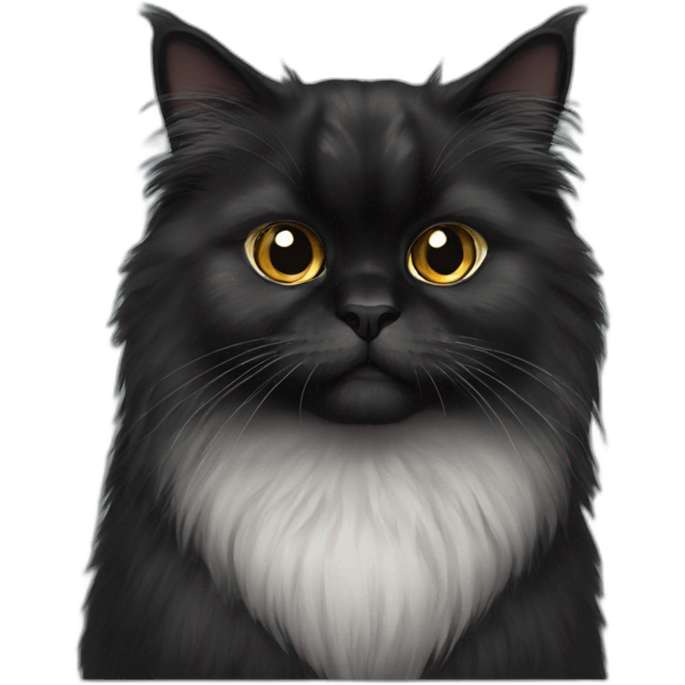 Black persian cat emoji