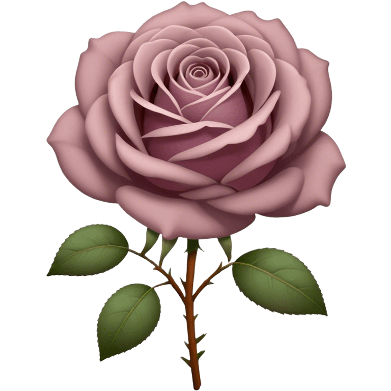 Dusty mauve brown rose emoji