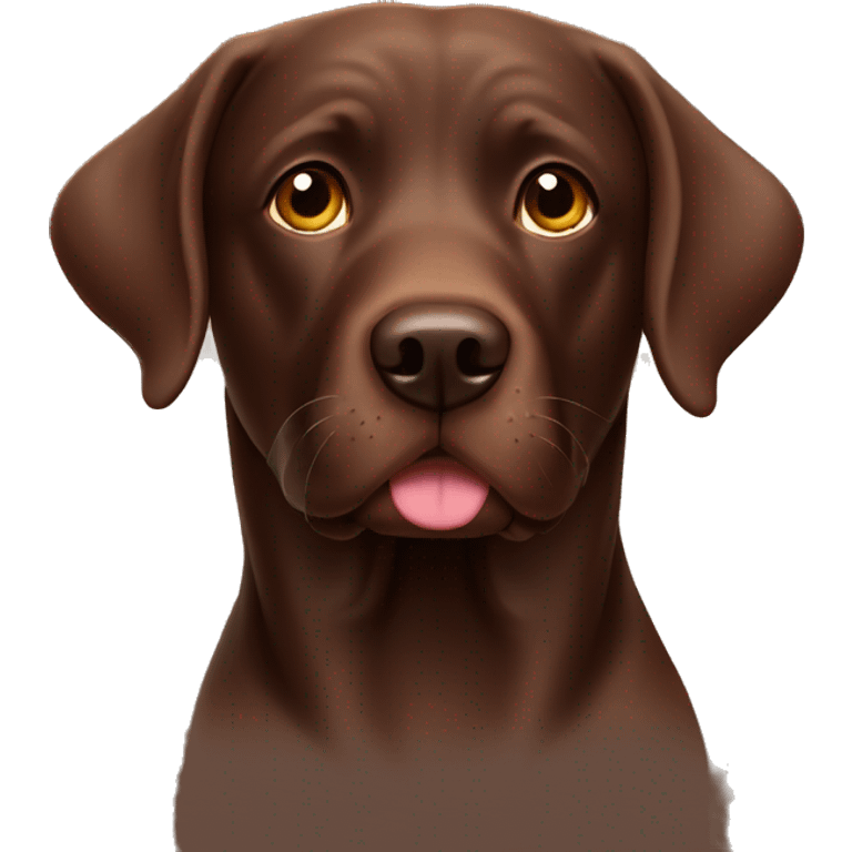 Chocolate lab dog emoji