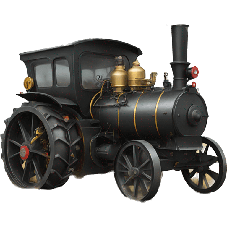 Steam tractor  emoji