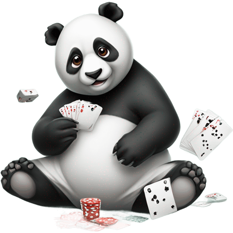 Pandas gambling emoji