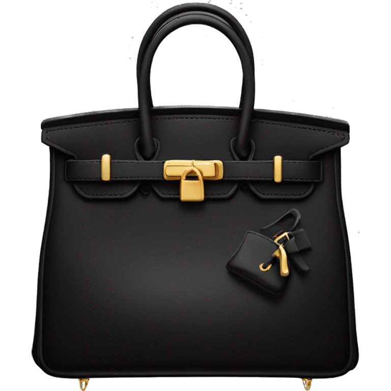 Birkin bag black one  emoji