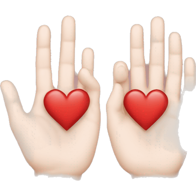 Hand heart, the other hand no like emoji