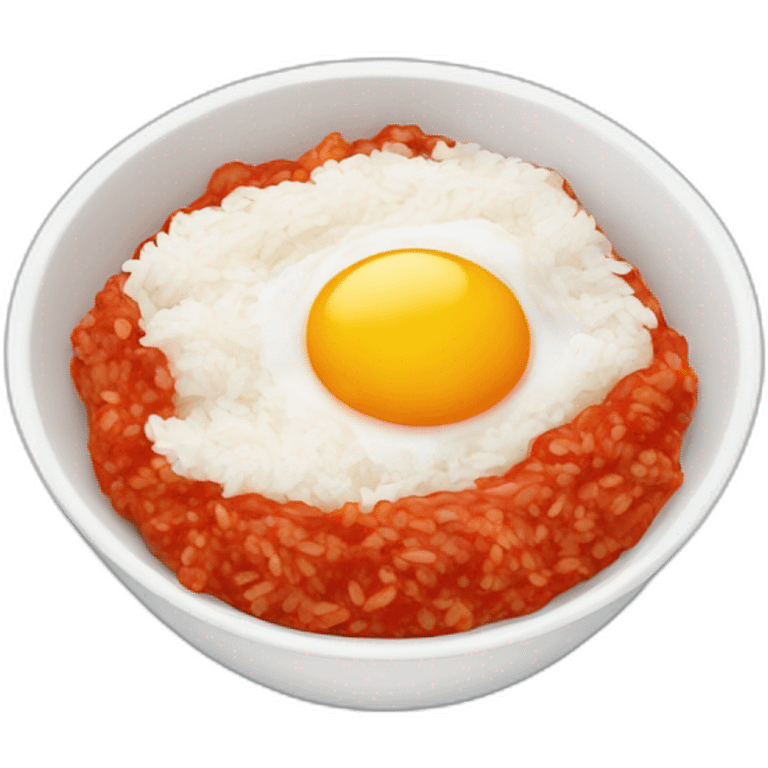 rice with fried eggs and tomato sauce emoji